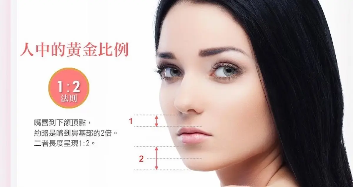 人中的黃金比例 縮人中推薦-提升面部比例美感,打造自然微笑曲線,自信迷人 台北眼袋手術,微笑唇,消除黑眼圈,雙眼皮
